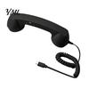 Nostalgic Desktop Decoration Prop Retro Phone Handset for Mobile Phones, Type-C Vintage Wired Handheld Comfortable Grip Telephone Handle Cell Receiver
