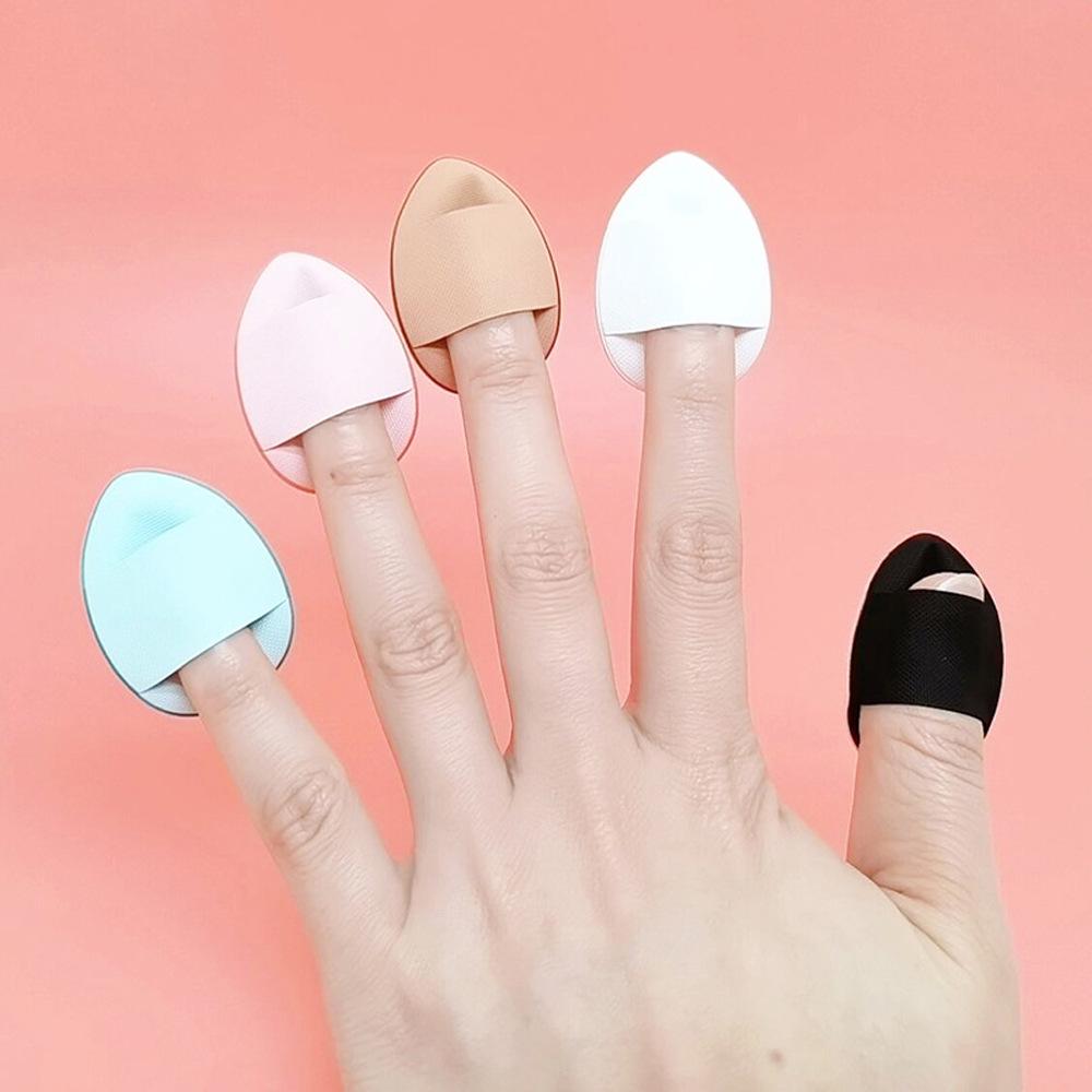 Mini Thumb Powder Puff for Dry & Wet Use - Foundation, Concealer, Cushion, Fingertip Water Drop, BB Makeup, Small Finger Sponge.