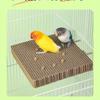 1Set Bird Paper Parakeet Shredding Chewing with cork Parrot Perch Platform Conure Foraging Small Birds Cage Accessory