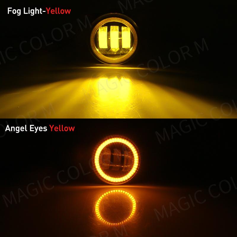 Angel Eye mlhové světlo pro Ford Focus Fusion Fiesta Ranger C-Max Transit Tourneo EcoSport Edge Car DRL mlhová svítilna LED čočka