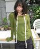 RONRON Sheer Wavy Boat Neck Knit Olive