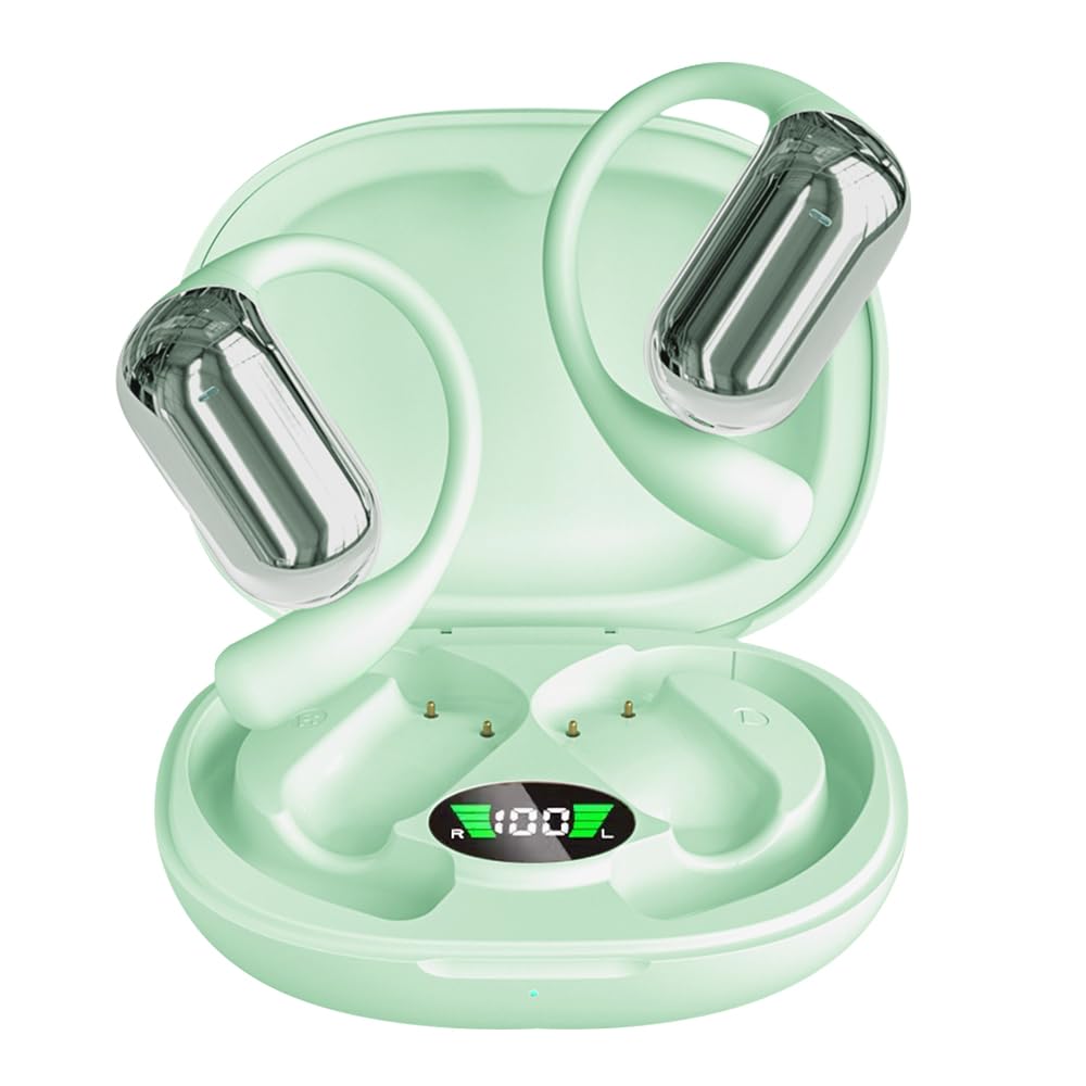 

[2025 Improved Model] SLuB Bluetooth 5.4 True Wireless Earbuds, Open-Ear, Air Conduction Earbuds, Over-the-Ear Headset, Hi-Fi Sound Quality, Reduced