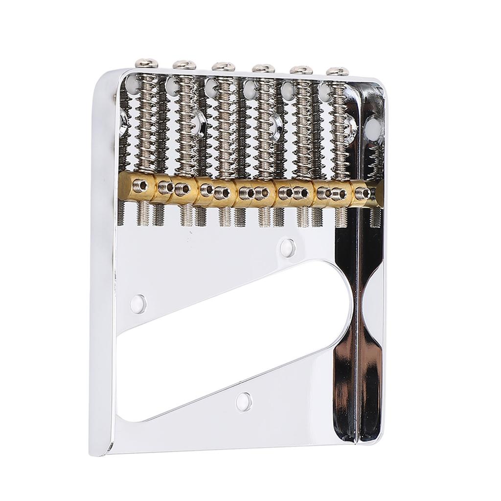 54mm Guitar Bridge with Brass Barrel Saddles 6 String Metal Bridge Replacement for Telecaster Electr