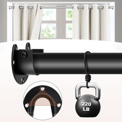 1/4/8Pcs Stainless Steel Closet Rod Holders Strong Load-bearing Easy To Install Heavy Duty Metal Pole Curtain Rod Holders Support Brackets
