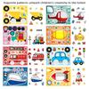 8Sheets Children Diy Puzzle Sticker Cartoon Transportation Vehicle Make A Face Assemble Jigsaw Stickers Kids Educational Toys