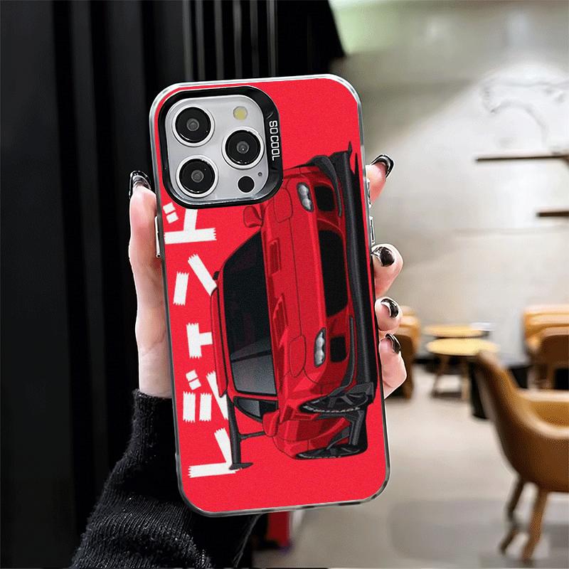JDM Tokyo Drift Sports Car Soft Phone Case for iPhone 15 16 17 Pro Max 17Air 16E 14 Plus 13 12 Mini Shockproof Cover Back Shell