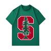 Men's 100% Cotton Crew Neck Short Sleeve T-Shirt, Casual Stylish Tree Pattern Printed Breathable Soft Daily Wear Tee Top for Outdoor Indoor Activities