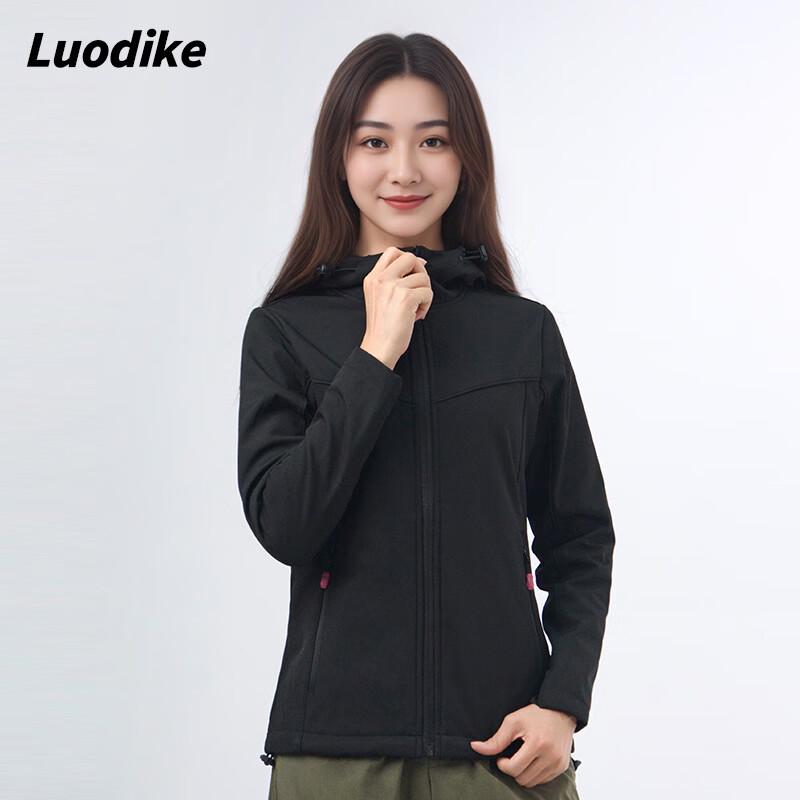 Luodike Women s Outdoor Hooded Softshell Jacket 3XL-Women
