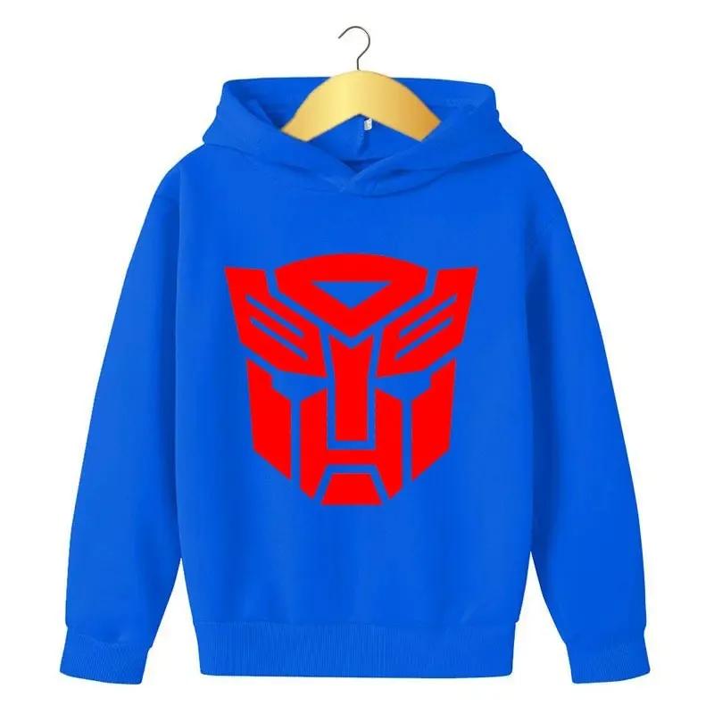 Herbst Kinder Lässig Neue Transformers Sweatshirts Bedruckter Pullover Junge Mädchen Kind Kapuzenpullover Streetwear Mode Babykleidung