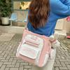 Women's Shoulder Bag Color Block Large Capacity Tote Bag Student Book Bag with Coin Purse