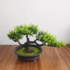 Indoor Welcoming Pine Bonsai: Artificial Potted Plant Decor for Home, Living Room, or Office