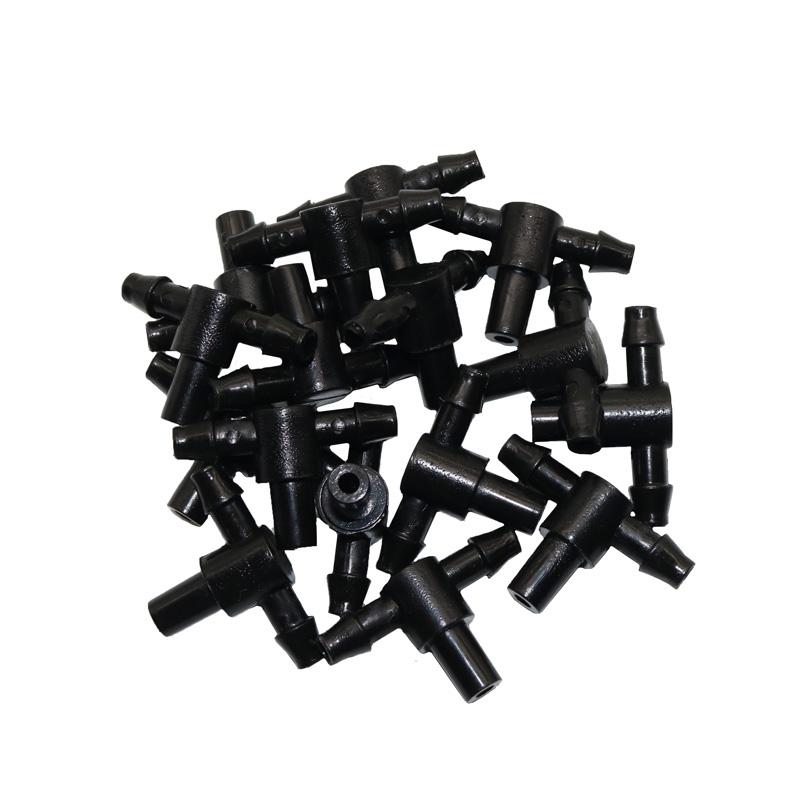 6mm Nozzle Tee Connectors Homebrew Garden Irrigation System Watering Spray Nozzle Fittings for 4/7 mm Hose 50 Pcs