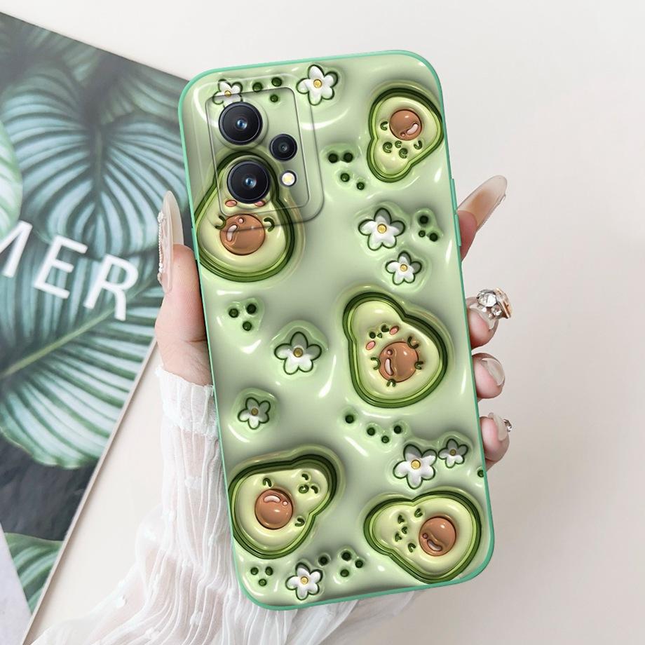 Funda For Realme 9 Pro+ Realme 9 9i 4G 5G Case Capa Soft Matte Silicone Bumper Realme 9 Pro Plus Cartoon Animals Back Cover