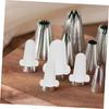 STOBOK 6-Piece Piping Tip Protector Caps, Piping Tip Nozzle Caps, Cake Piping Tip Sleeves, Protective Piping Tip Covers, White Silica Gel