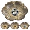 Realistischer Räuchergefäß Legierung Lotus Tragbare Form 9 Löcher Räucherstäbchenhalter