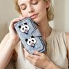 Cute Panda Print Long Wallet Fashion PU Leather Card Holder Casual Portable Purse for Women