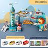Vehicle Parking Lot Set Vehicle Pretend Play Car With Road Track And Sound & Light Effect Kids Puzzle Playful Toy For 4-6 Years Old Kids