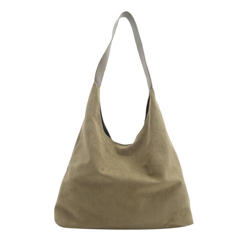 Stylish Street Fashion Nylon Tote Bag Big Size Car Line Detail Vertical Square Shape Magnetic Buckle Zippered Inner Pocket Soft Shoulderbag