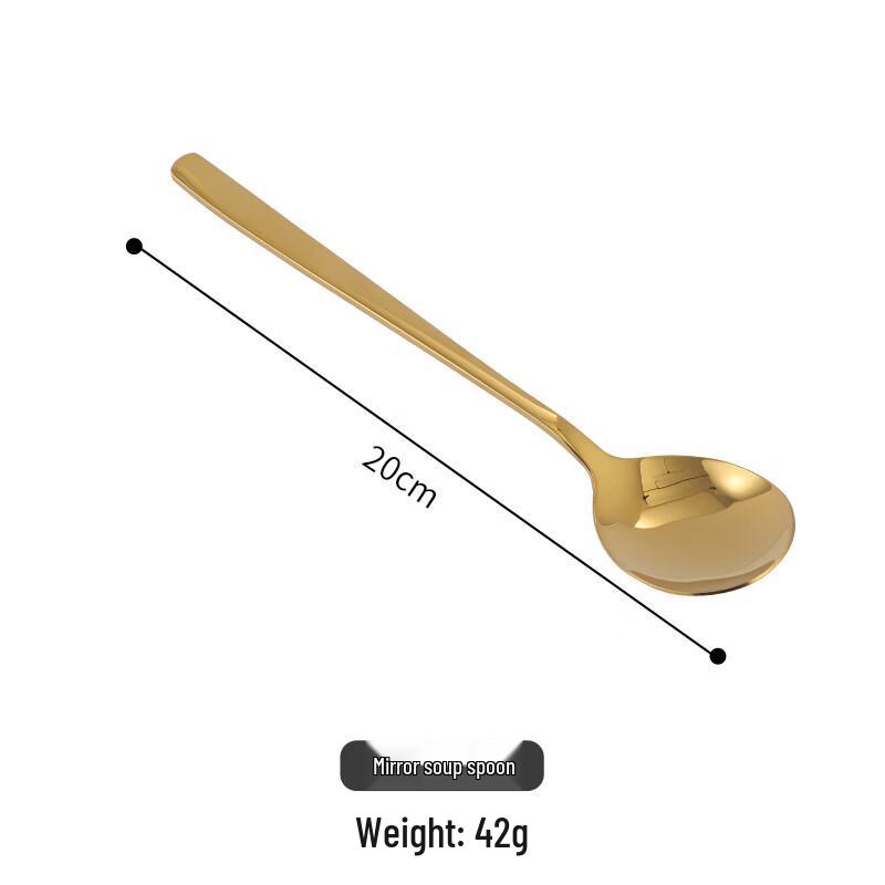 Abay Gold Stainless Steel Korean Style Flat Chopsticks