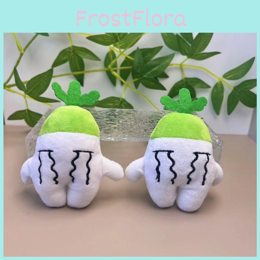 Adorable Plush Crying Carrot Keychain Soft Toy With Golden Keyring For Bags