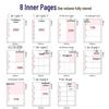 Refis Transparentes para Álbum de Cartas de Folhas Soltas para Cartões Pequenos, Postais e Coleção de Ingressos - Design de Observação de Estrelas