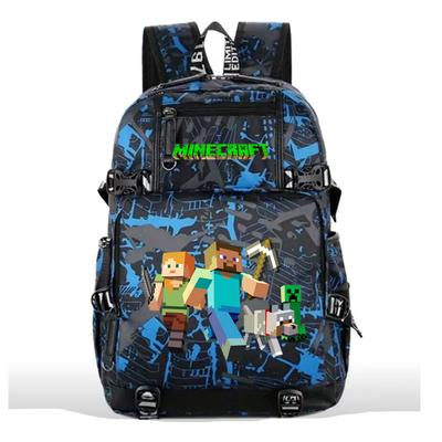 Minecraft USB Charging Large Capacity Outdoor Travel Cartoon Breathable Durable Backpack