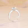 Klassischer Schmuck Sechs Herz Krappen GRA Zertifikat S925 Sterling Silber 1 Karat VVs1 Moissanit Solitär Verlobungsring für Damen