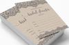Inkdotpot 30A  Victorian Black Lace KraftA  Fill-In Style Bridal Shower Invitations Wedding Blank
