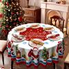 Christmas Red Tablecloth, Santa Snowflake Decoration Waterproof Coffee Table Cloth, Table Cloth Festive Atmosphere Tablecloth
