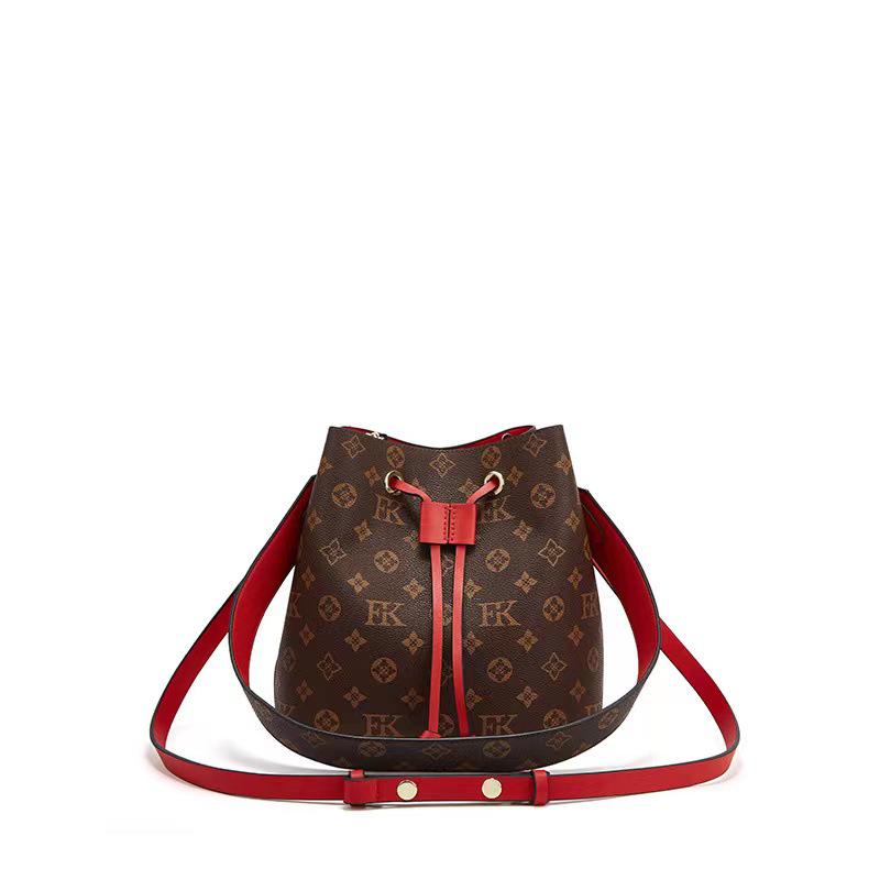 2025 Hong Kong Stamp Drawstring Bucket Handbag: Versatile, Light Luxury Crossbody for Women