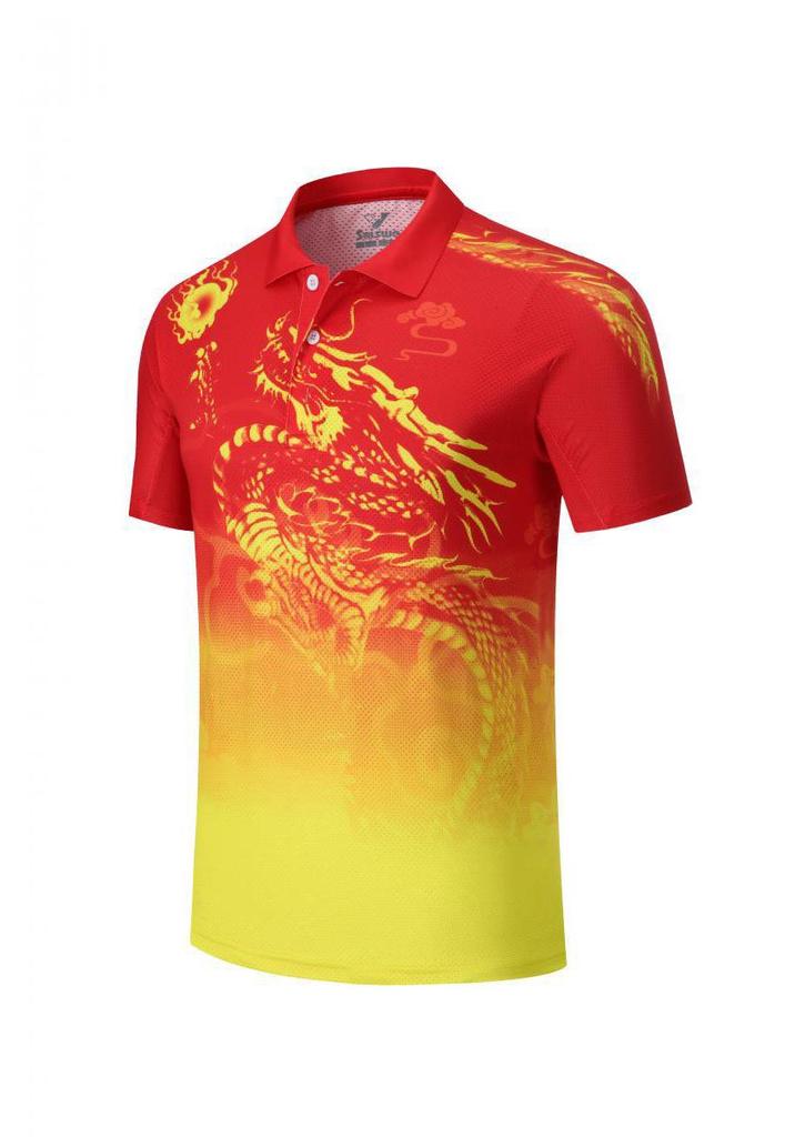 Quick-Dry Table Tennis & Badminton Clothing Set: Kids' Polo & Adult Short Sleeve
