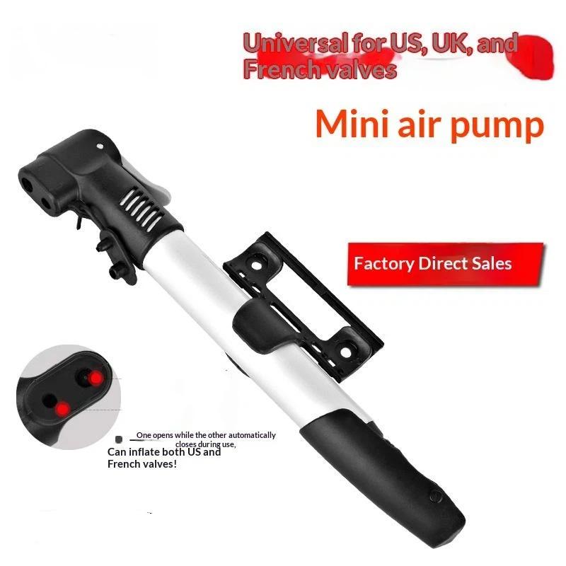 Portable Mini Bike Pump With Bracket Hand Cycling Mountain Bike Air Pump Bicycle Tire Inflator Bicycle Parts 1Pc
