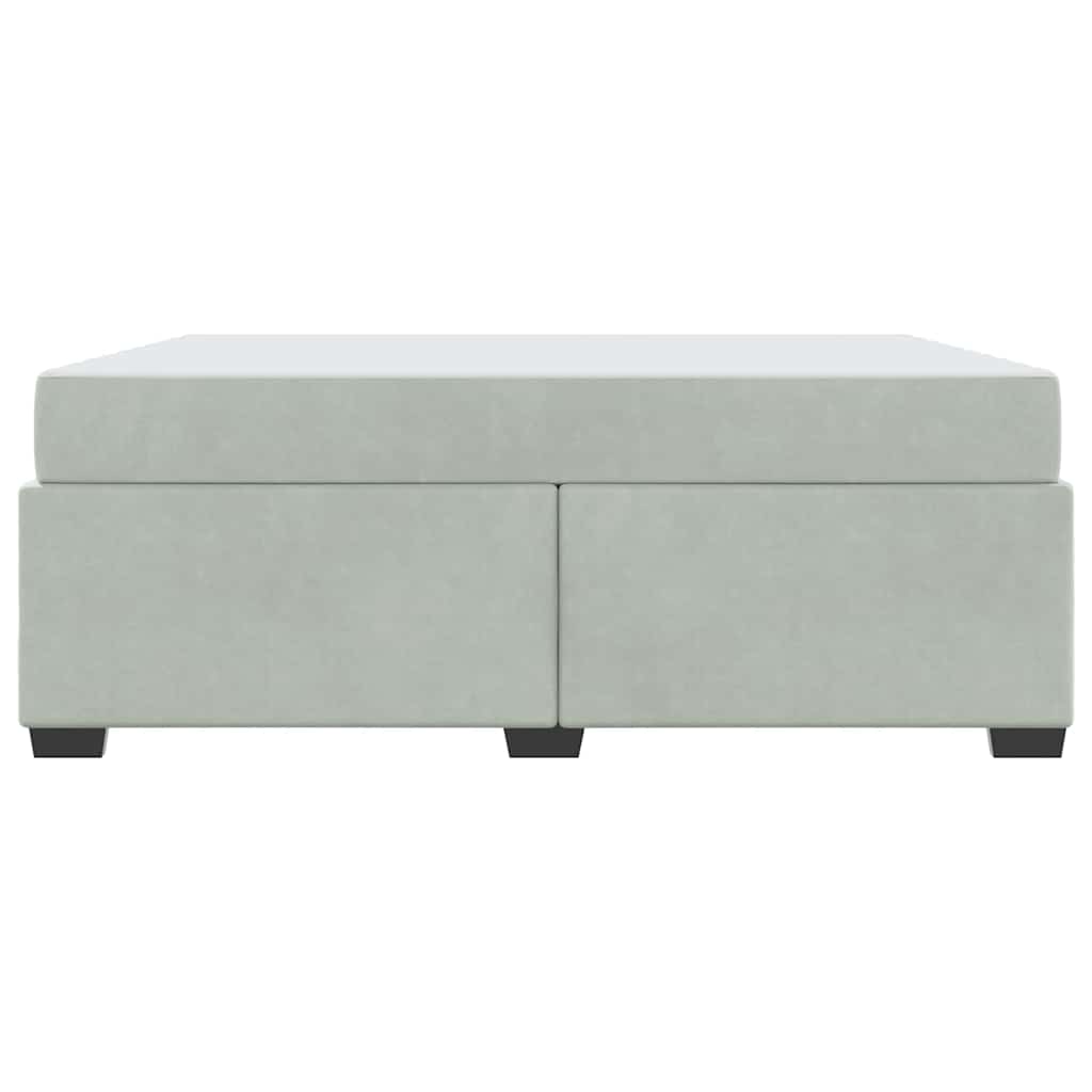 Upholstered Bed Frame with Mattress Light Grey 180 x 200 cm Fabric