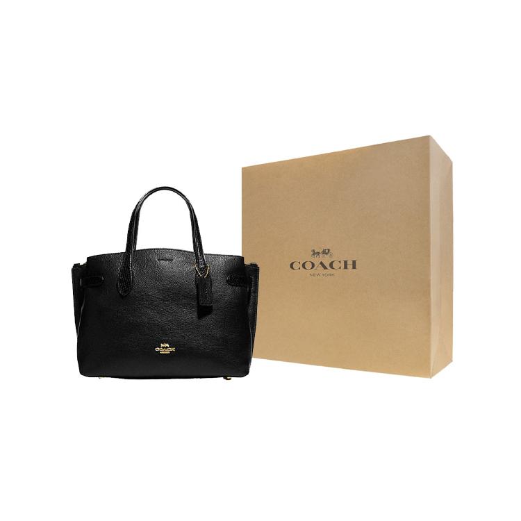 COACH Cow Leather Shoulder Bag, Crossbody Bag, Handbag Women's Black CH187-IMA47