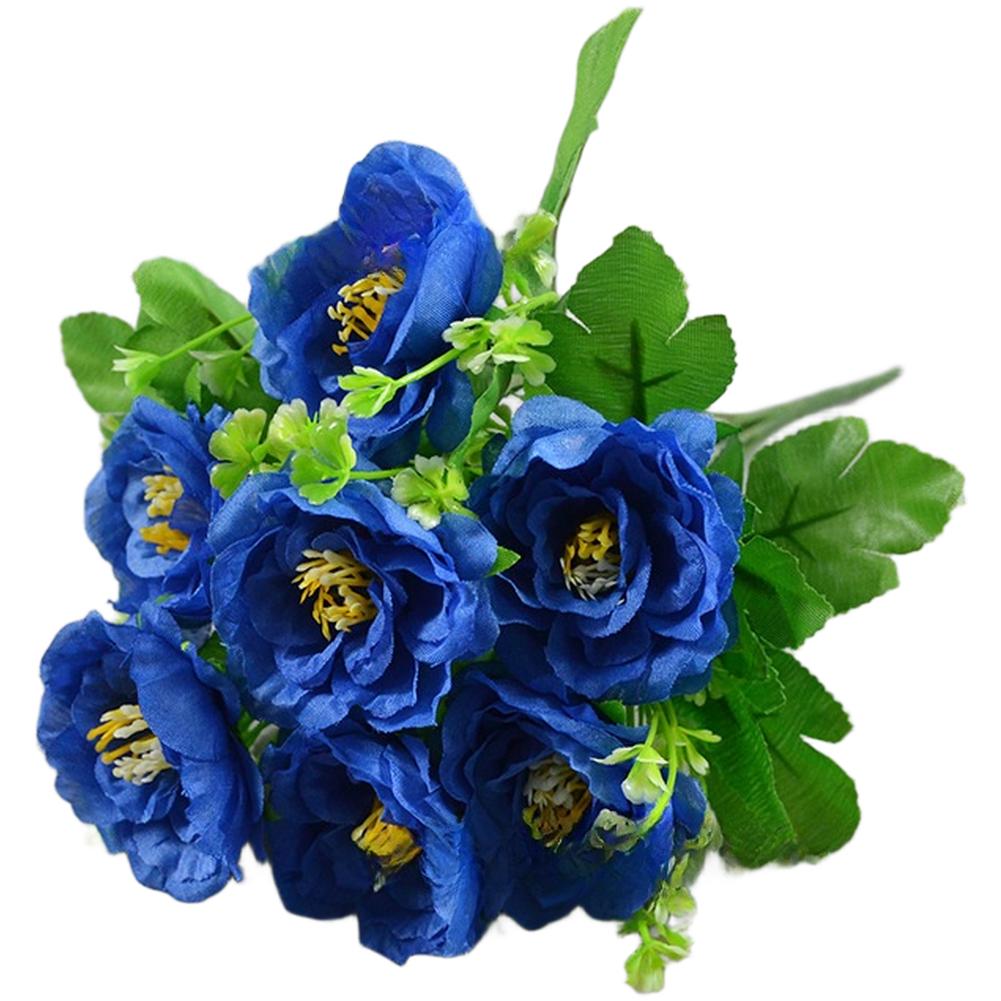 Realistic Silk Petals Artificial Flowers Plastic-wrapped Wire Stems