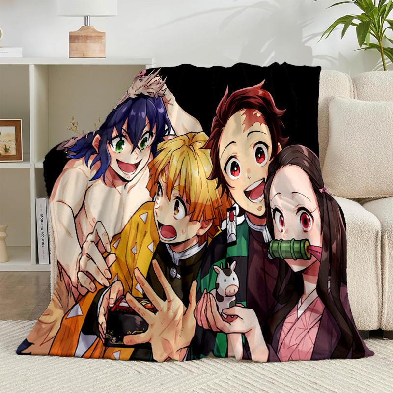 1PC Anime Samurai Warrior Battle Scene Flannel Blanket Suitable for Both Men And Women, Soft Ideal for Beds And Sofa, Birthday Or Christmas Gift