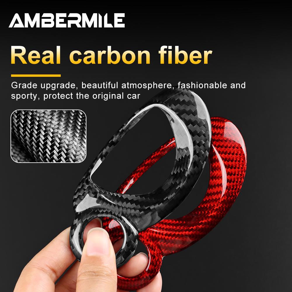 Car Ignition Switch Engine Start Stop Keyhole for Mini Cooper R55 R56 R57 R60 Panel Cover Trim Sticker Carbon Fiber Interior