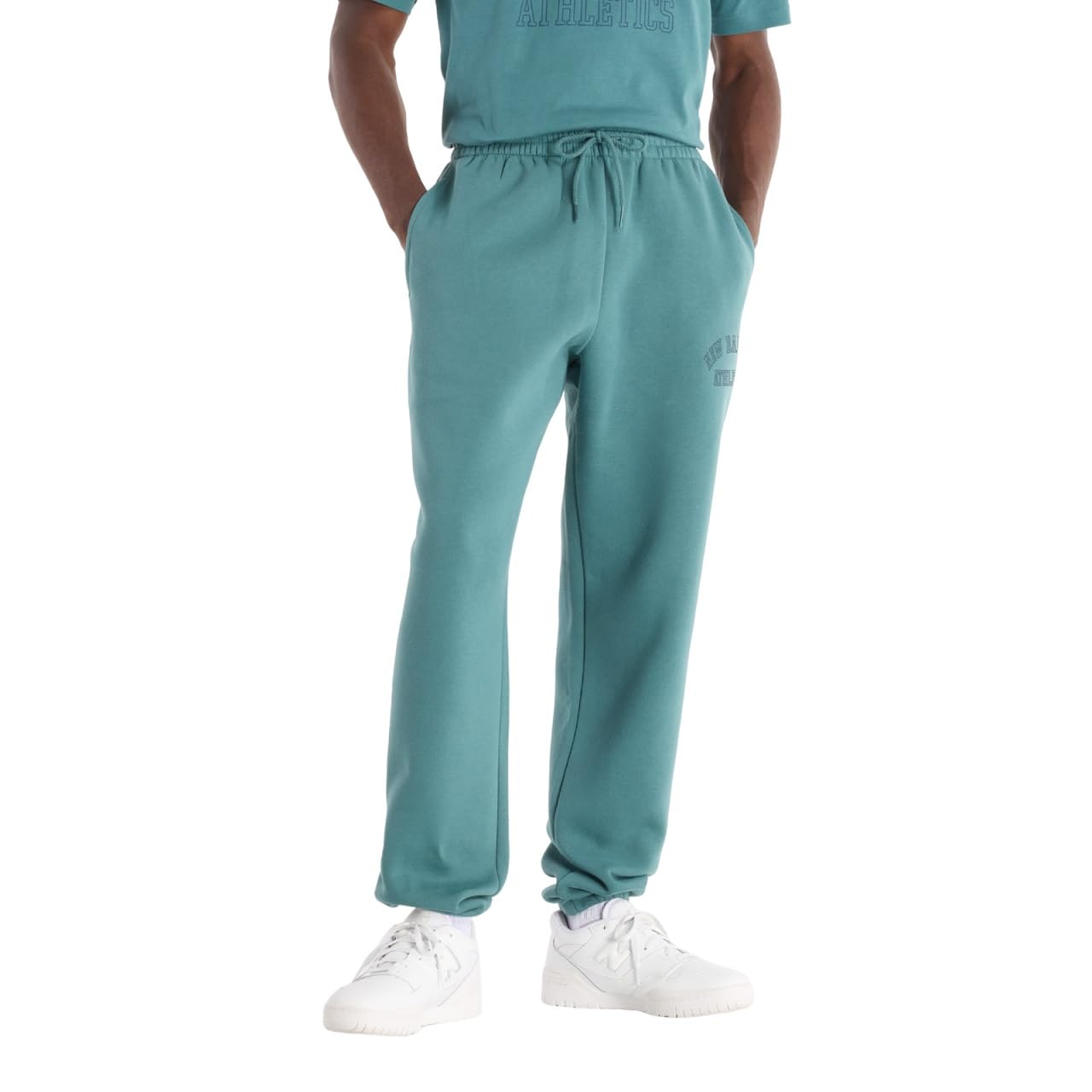 

Sport Essentials Graphic Brushed Lining Sweat Jogger Pants NUS [New Balance] Men s (MP43505) (New Spruce)