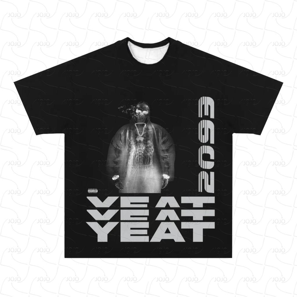 Real Rapper YEAT Retro Graphic T Shirt Men's Hip Hop Clothing Y2k Unisex Fashion Oversized Gangster Top Gift for Fan
