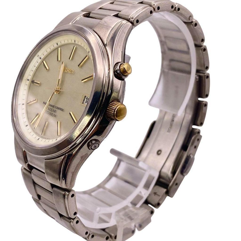 [USED] SEIKO Date Round Solar Women's Watch 1234