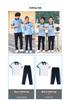 2023 Summer Short Sleeve T-shirt School Uniform Set for Junior & High School Students - Boys & Girls Two-piece Sports Class Uniform
