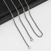 Stainless Steel Square Pearl Chain Necklace DIY Jewelry 3.0 Titanium Twist Box Chain