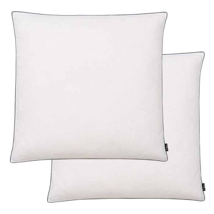 Oreiller - vidaXL - 80 x 80 cm - Duvet et plumes de canard - 2 pcs - Moelleux - Blanc