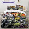 Rider CharactersPattern Bedding Quilt Set  Home Decoration  Gift (1 * duvet cover + 2 * pillowcase  without core)
