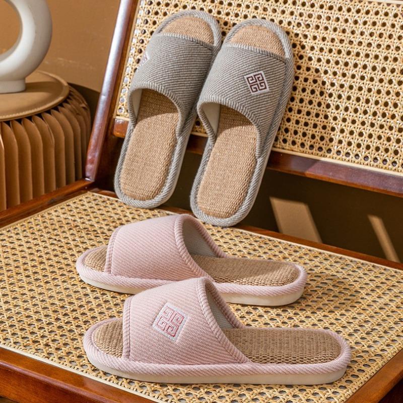 Linen Shoes, Women's Home, Indoor and Outdoor Anti-slip Slippers