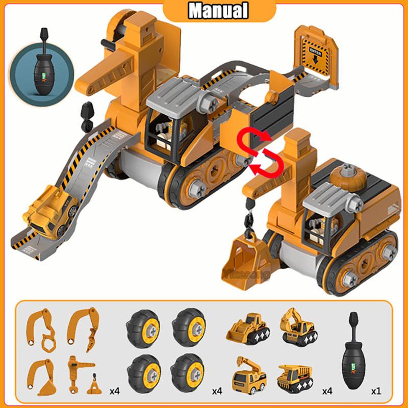 Bricolaje Vehículo de Ingeniería para Niños Taladro Eléctrico Juegos de Herramientas Juguetes Combinar Educativo Infantil Ensamblado Para Niños Tuerca Construcción Regalo