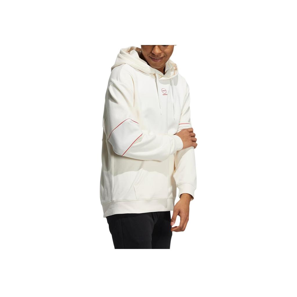 Adidas Neo Logo Print Casual Hoodie Men Outerwear Off-White HC9729