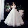 Rochie de mireasa principala din satin Noua rochie de brat cu capac subtire francez cu textura inalta Qidi Hepburn Iarna
