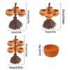 Collapsible Pumpkin Tray Detachable Snack Service Rack Durable Snack Bowl Stand  Broom
