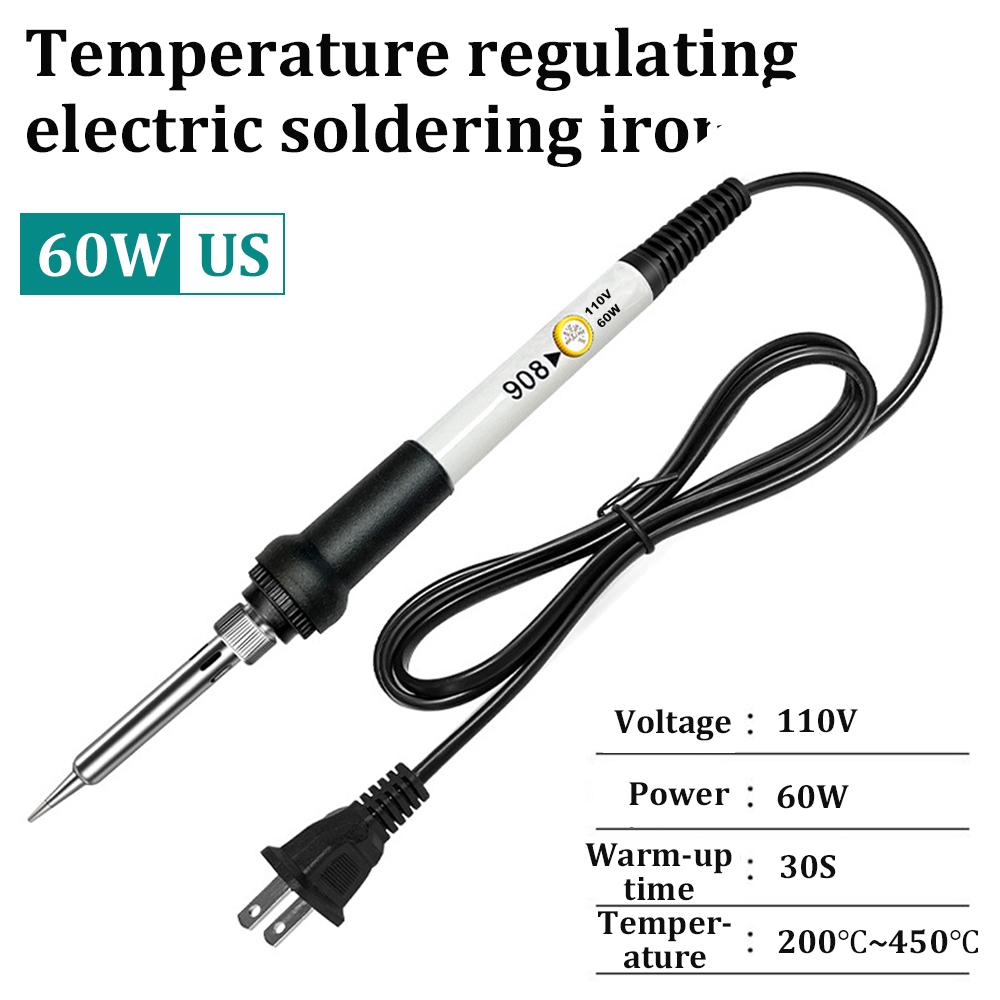 60W Electric Soldering Iron 200℃~450℃ Adjustable Temperature Soldering Equipment For Soldering Welding Repair Tools
